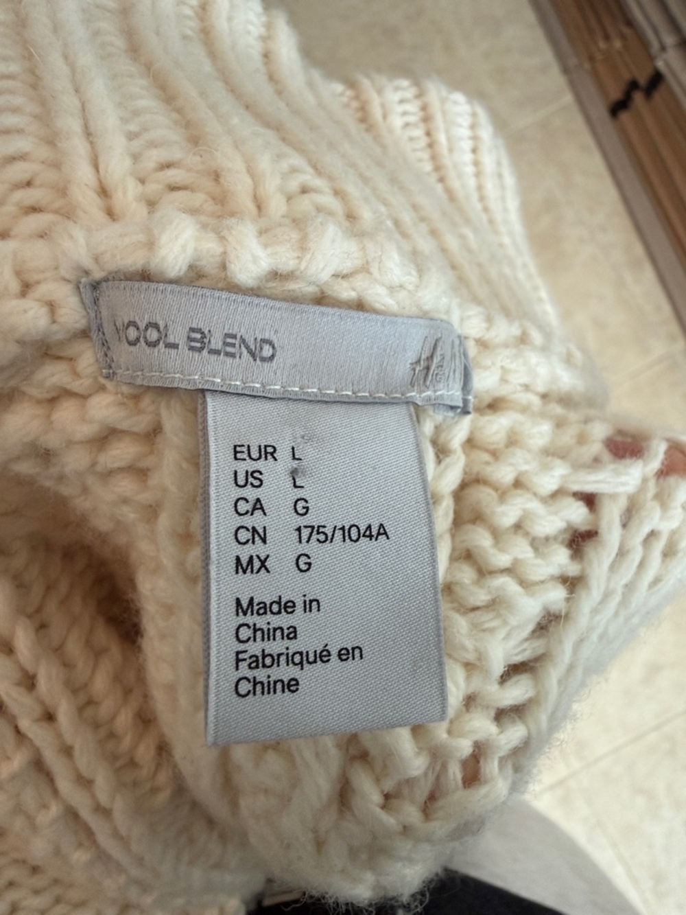 H&M Cream Cable Knit Belted Cardigan - Picture 5 of 5